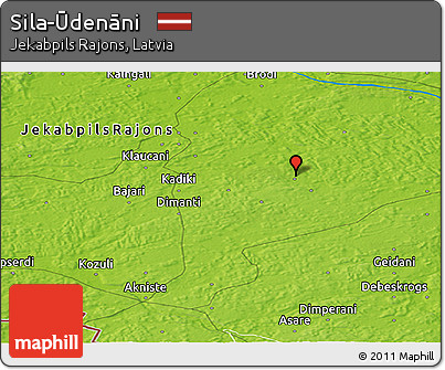 Physical Panoramic Map of Sila-Ūdenāni