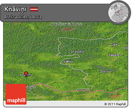 Satellite Panoramic Map of Knāviņi