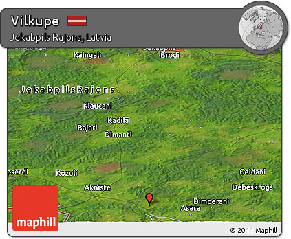Satellite Panoramic Map of Vilkupe