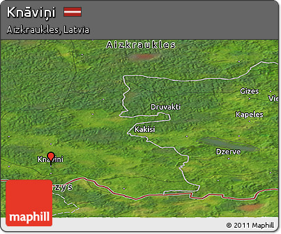 Satellite Panoramic Map of Knāviņi