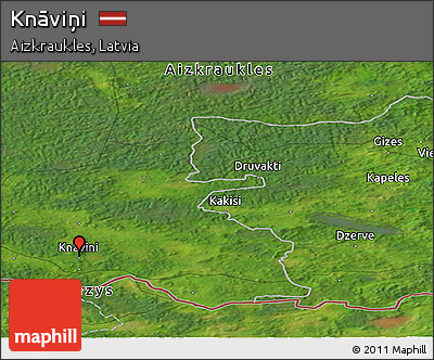 Satellite Panoramic Map of Knāviņi