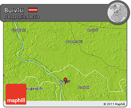 Physical 3D Map of Buivīši