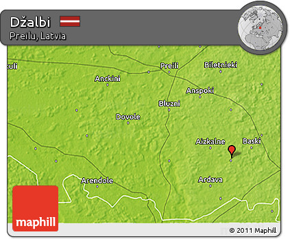 Physical 3D Map of Džalbi
