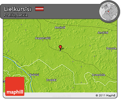 Physical 3D Map of Lielkursīši
