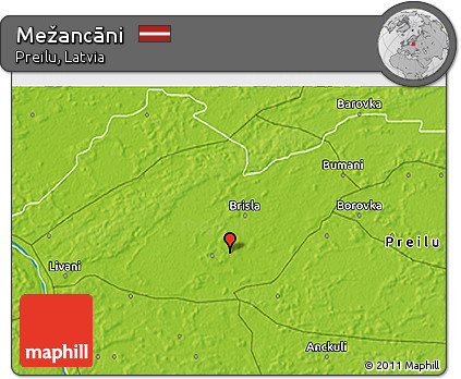 Physical 3D Map of Mežancāni