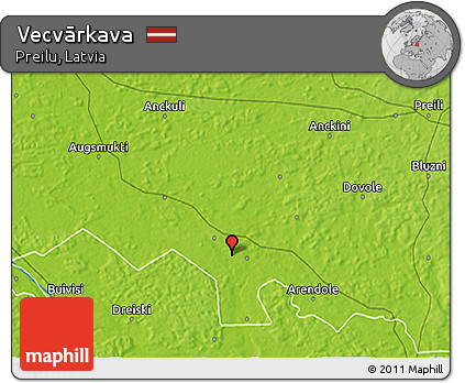 Physical 3D Map of Vecvārkava
