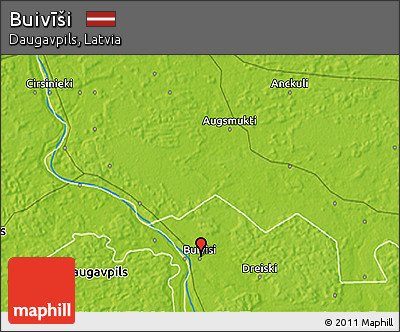Physical 3D Map of Buivīši