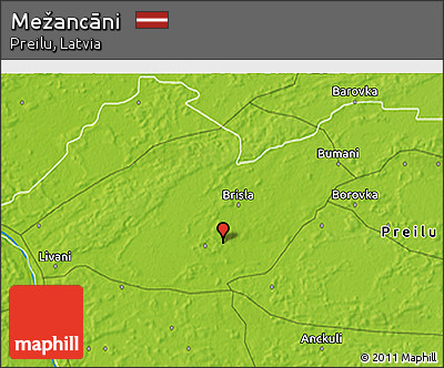 Physical 3D Map of Mežancāni