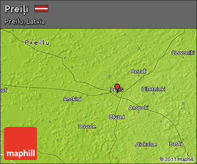 Physical 3D Map of Preiļi
