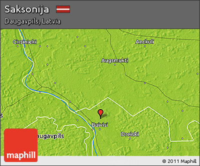 Physical 3D Map of Saksonija