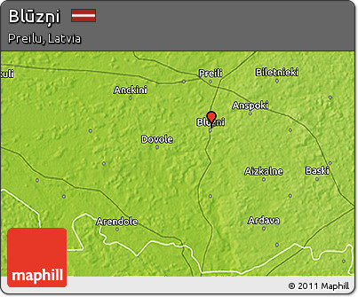 Physical 3D Map of Blūzņi