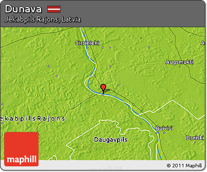 Physical 3D Map of Dunava