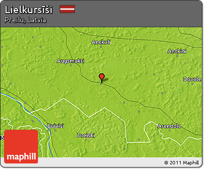 Physical 3D Map of Lielkursīši