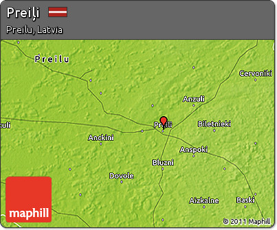 Physical 3D Map of Preiļi