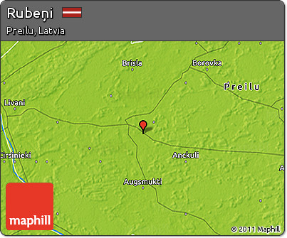 Physical 3D Map of Rubeņi