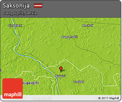 Physical 3D Map of Saksonija
