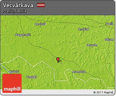 Physical 3D Map of Vecvārkava