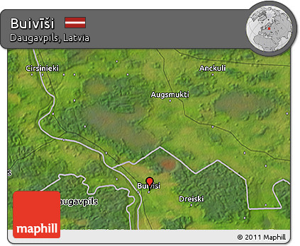 Satellite 3D Map of Buivīši