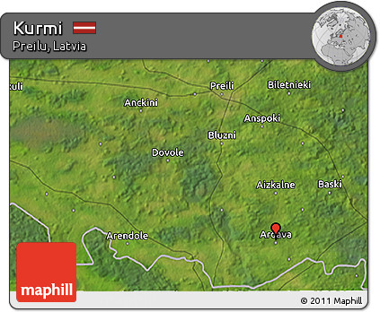 Satellite 3D Map of Kurmi