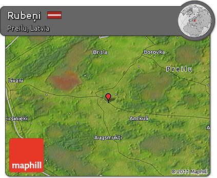 Satellite 3D Map of Rubeņi