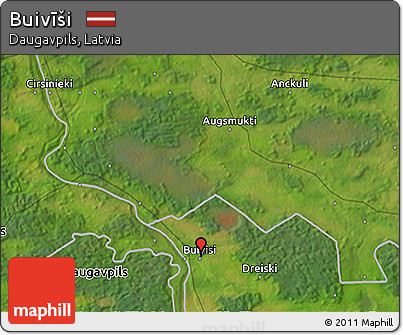Satellite 3D Map of Buivīši