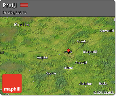 Satellite 3D Map of Preiļi
