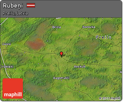 Satellite 3D Map of Rubeņi