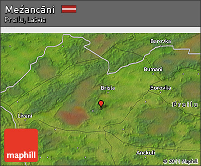 Satellite 3D Map of Mežancāni