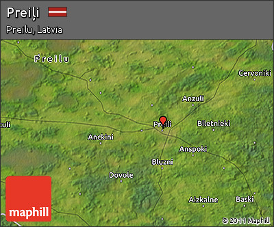 Satellite 3D Map of Preiļi