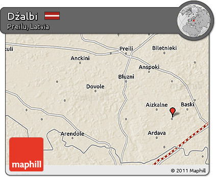 Shaded Relief 3D Map of Džalbi