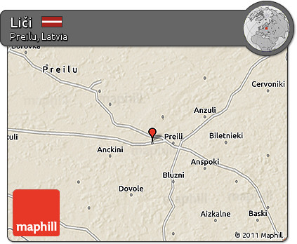 Shaded Relief 3D Map of Liči