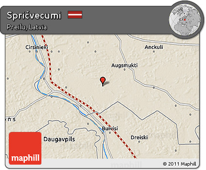 Shaded Relief 3D Map of Spričvecumi