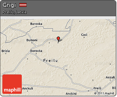 Shaded Relief 3D Map of Grigi