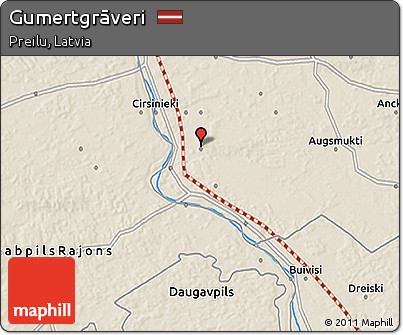 Shaded Relief 3D Map of Gumertgrāveri