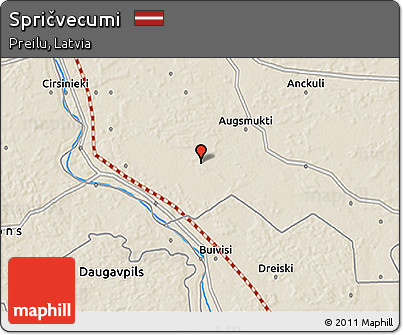 Shaded Relief 3D Map of Spričvecumi