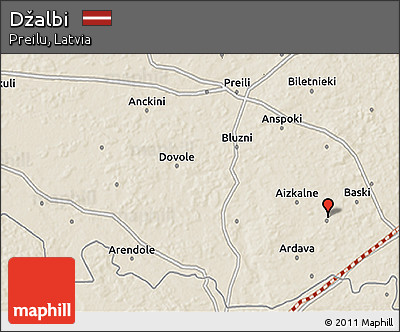 Shaded Relief 3D Map of Džalbi