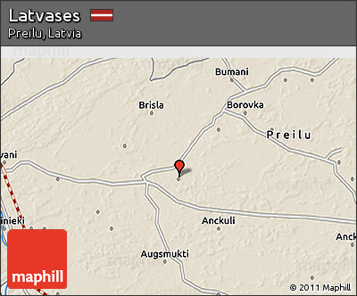Shaded Relief 3D Map of Latvases