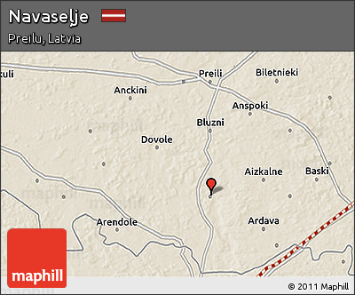 Shaded Relief 3D Map of Navaseļje