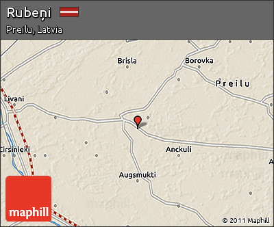 Shaded Relief 3D Map of Rubeņi