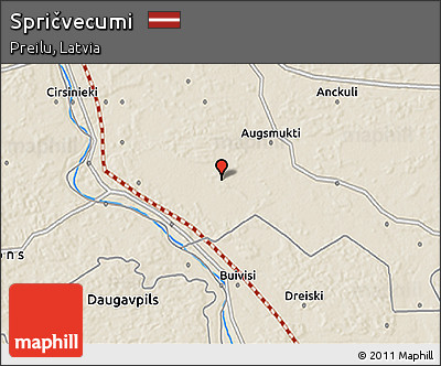 Shaded Relief 3D Map of Spričvecumi