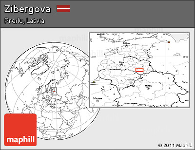 Blank Location Map of Zibergova