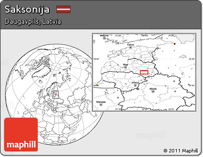Blank Location Map of Saksonija