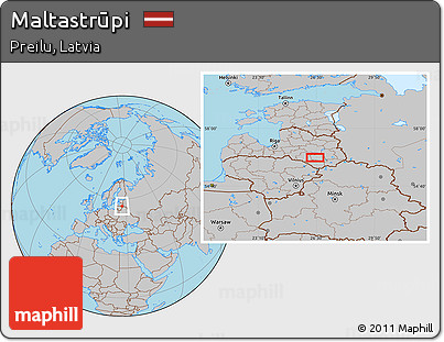 Gray Location Map of Maltastrūpi