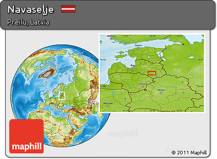 Physical Location Map of Navaseļje
