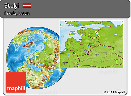Physical Location Map of Steķi