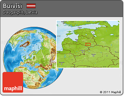 Physical Location Map of Buivīši