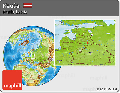 Physical Location Map of Kauša