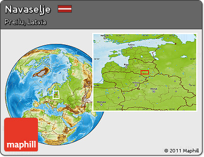 Physical Location Map of Navaseļje