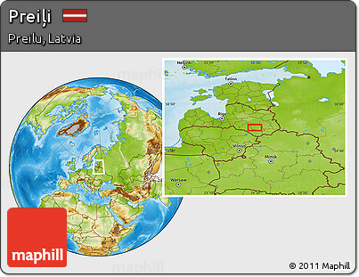 Physical Location Map of Preiļi