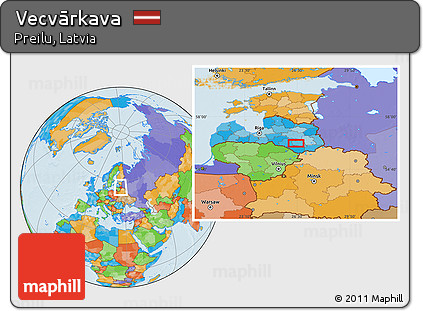 Political Location Map of Vecvārkava